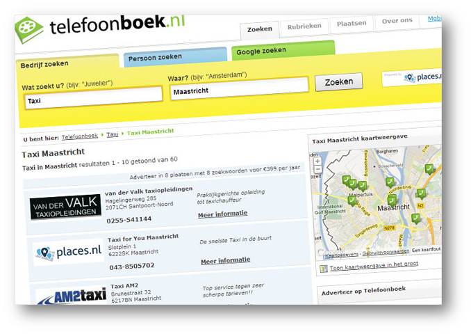 vindbaarheid Telefoonboek