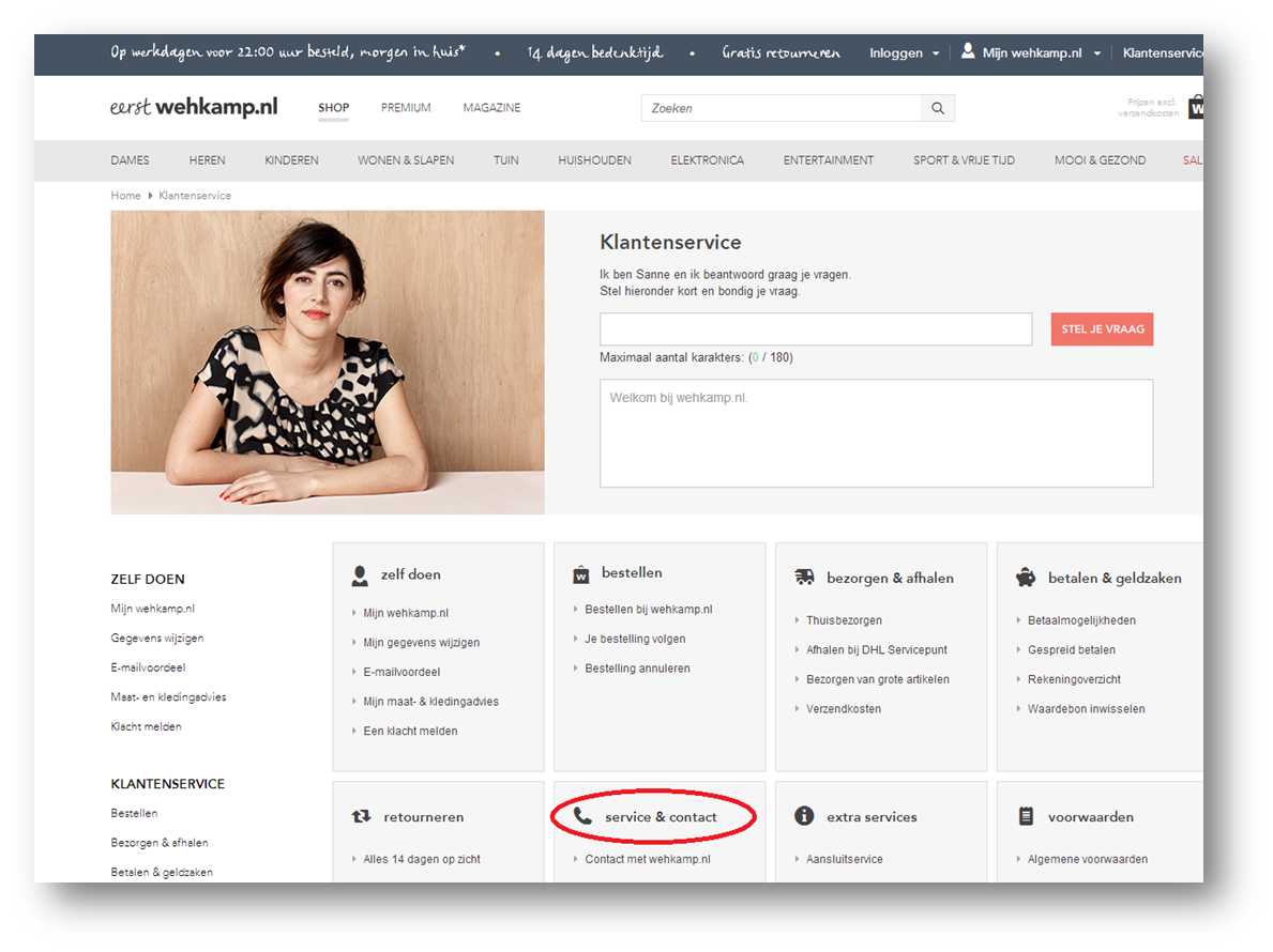klantenservice online