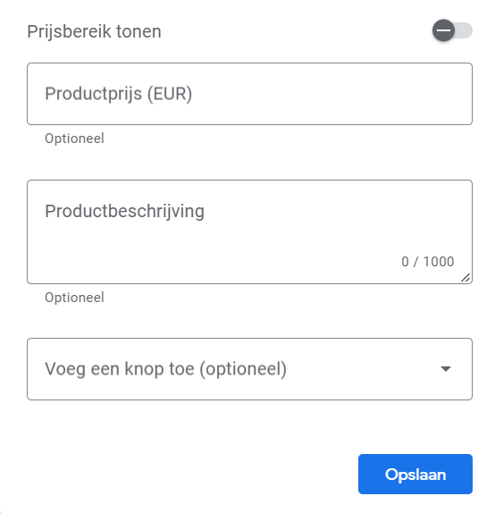 Producten toevoegen